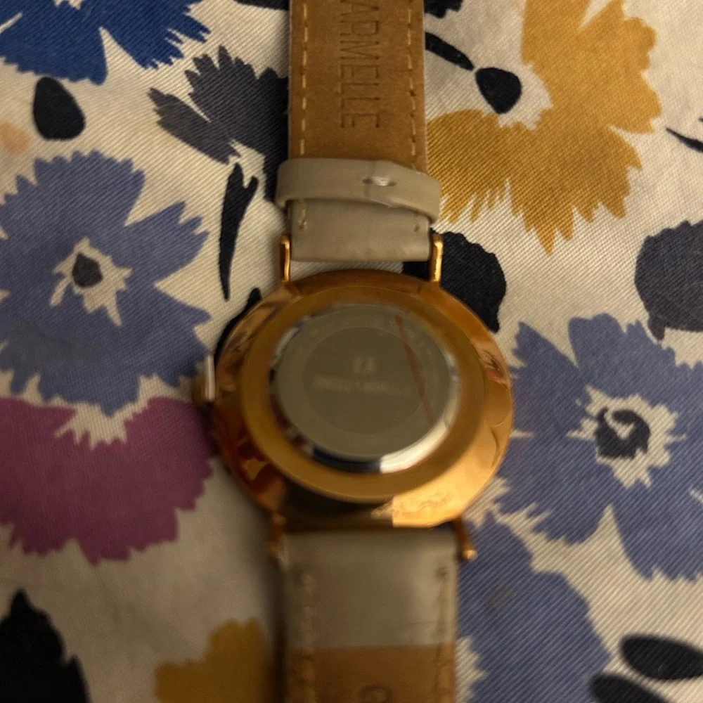 Kinsley Armelle Rose Gold and Marble Leather Watch - Picture 3 of 3